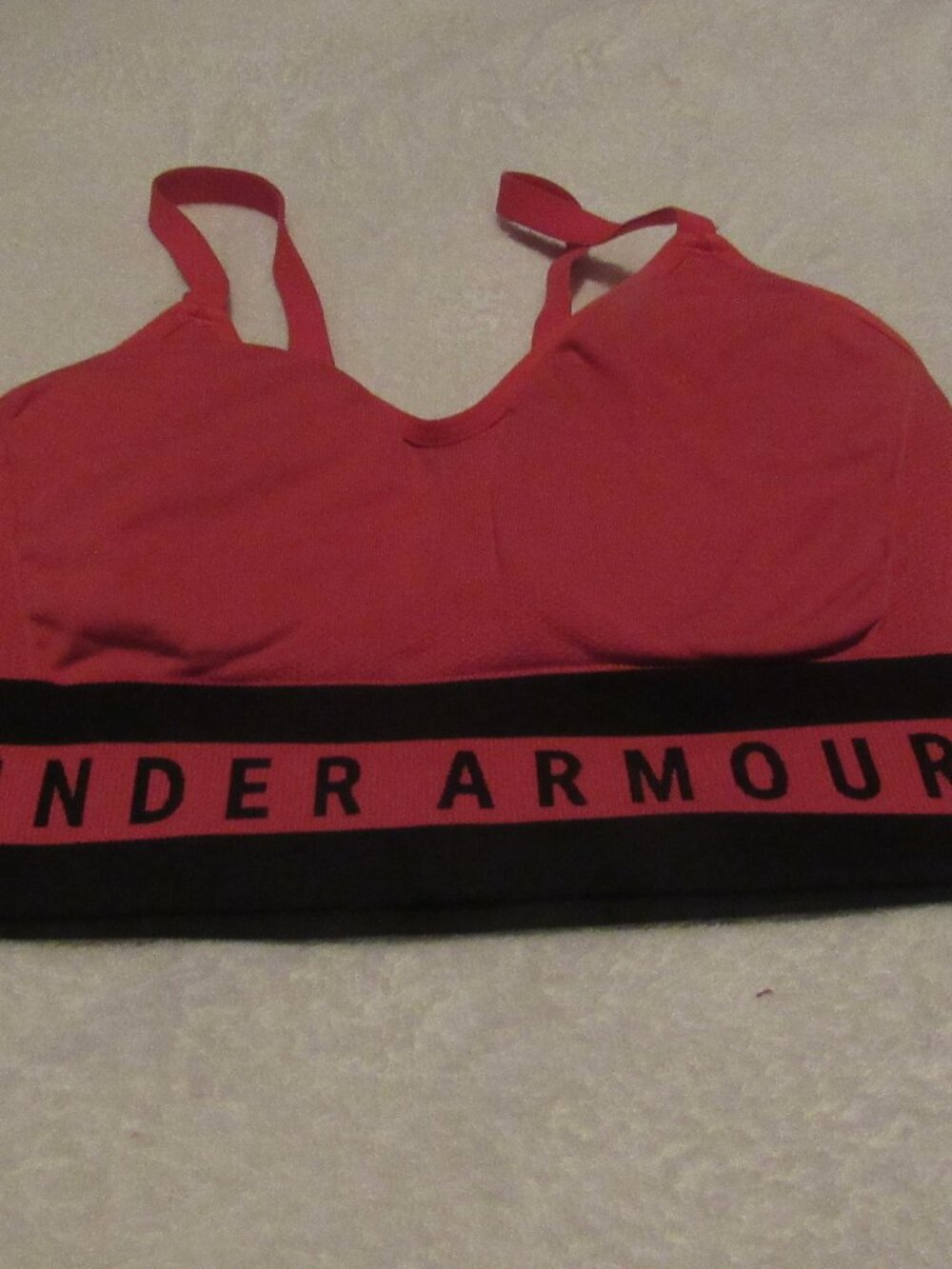 Under Armour Red/Black Sports Bra Size Medium USED